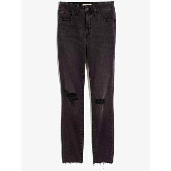Madewell Curvy High-Rise Skinny Jeans in Black Sea plus size 37 Petite 24 - Picture 5 of 11